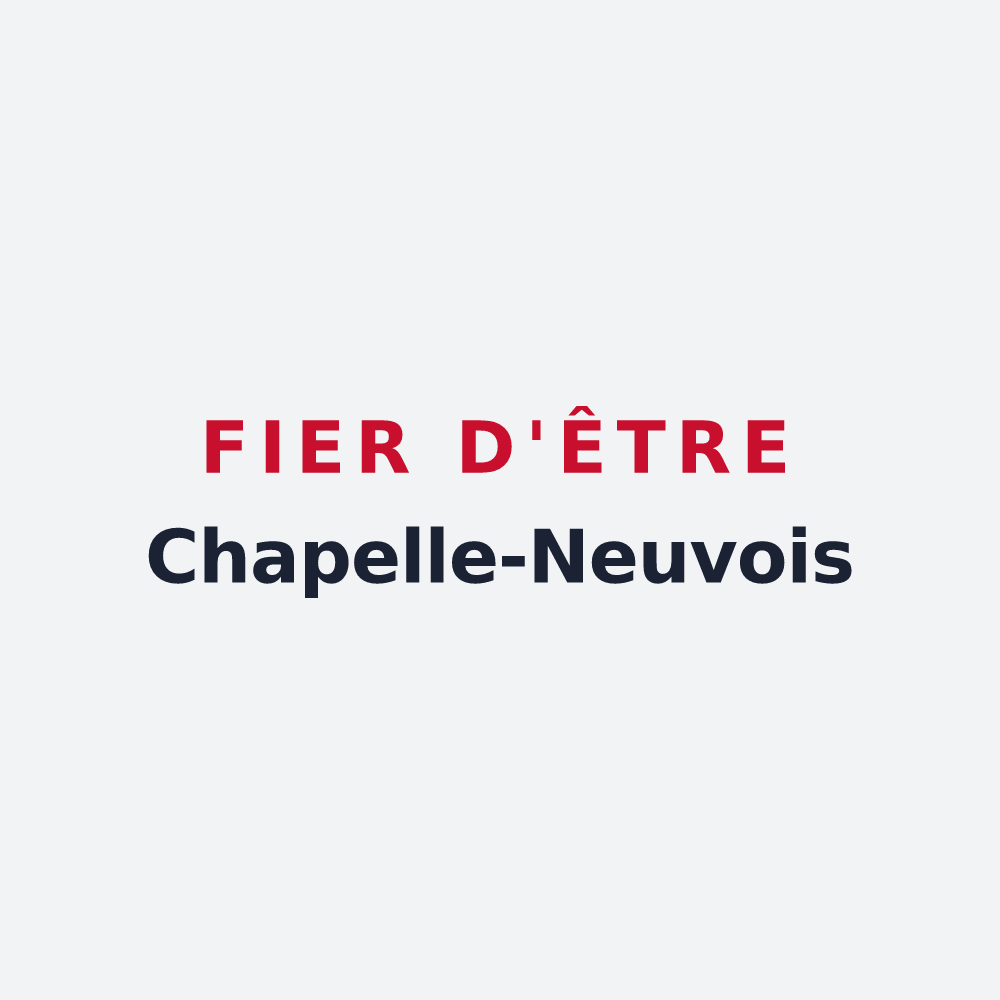 Poster « Fier d'être Chapelle-Neuvois » — design pour La Chapelle-Neuve