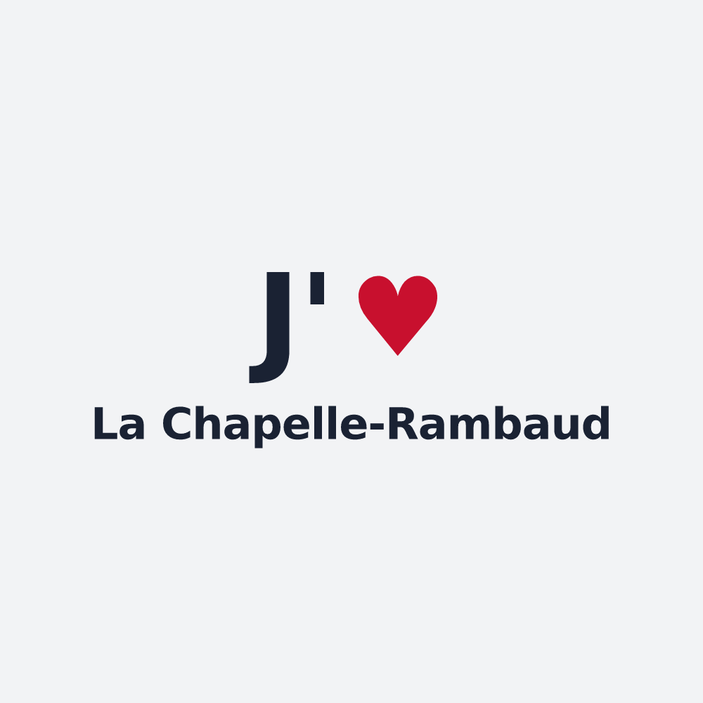 Poster personnalisé La Chapelle-Rambaud — design « J'aime La Chapelle-Rambaud » imprimé sur le poster