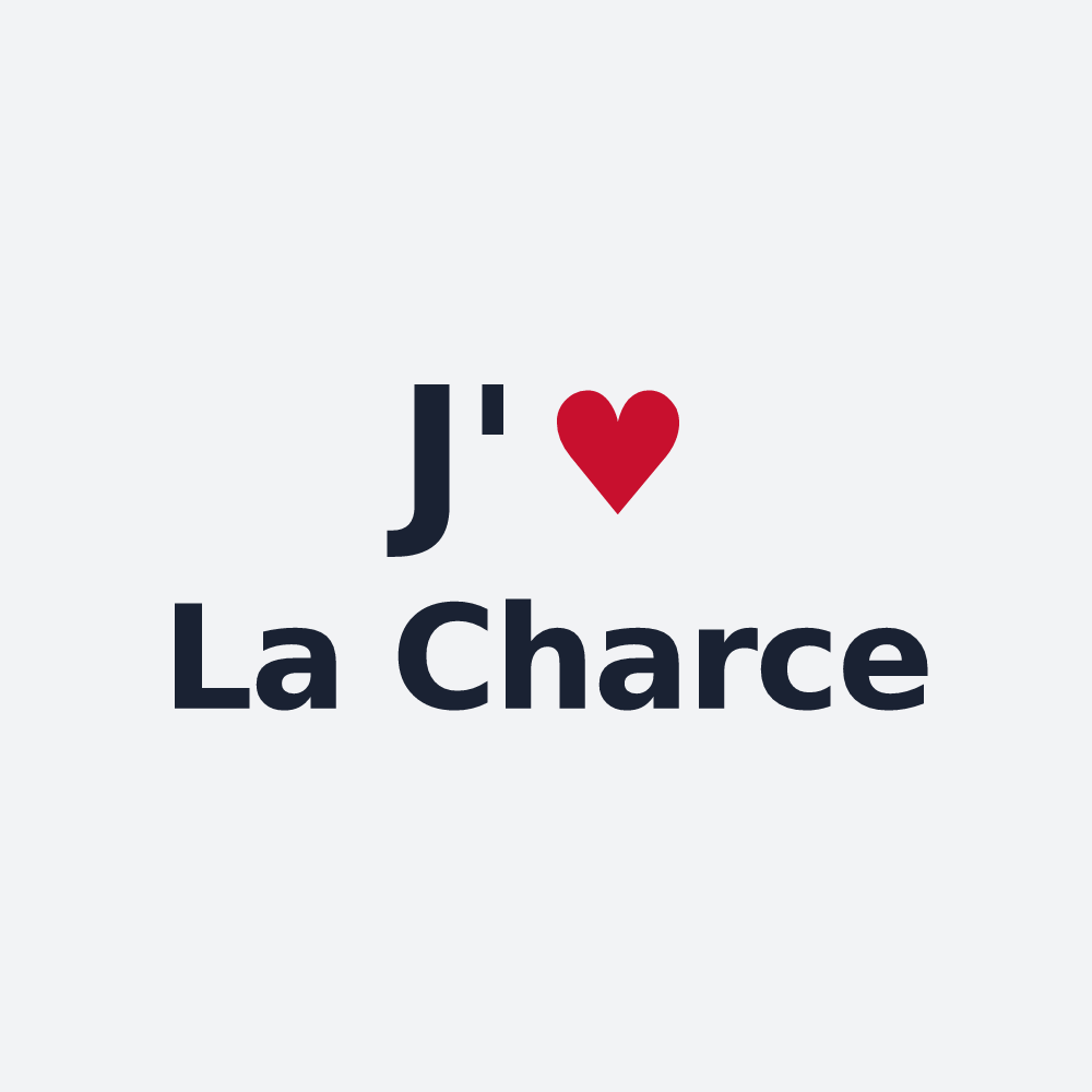 Poster personnalisé La Charce — design « J'aime La Charce » imprimé sur le poster