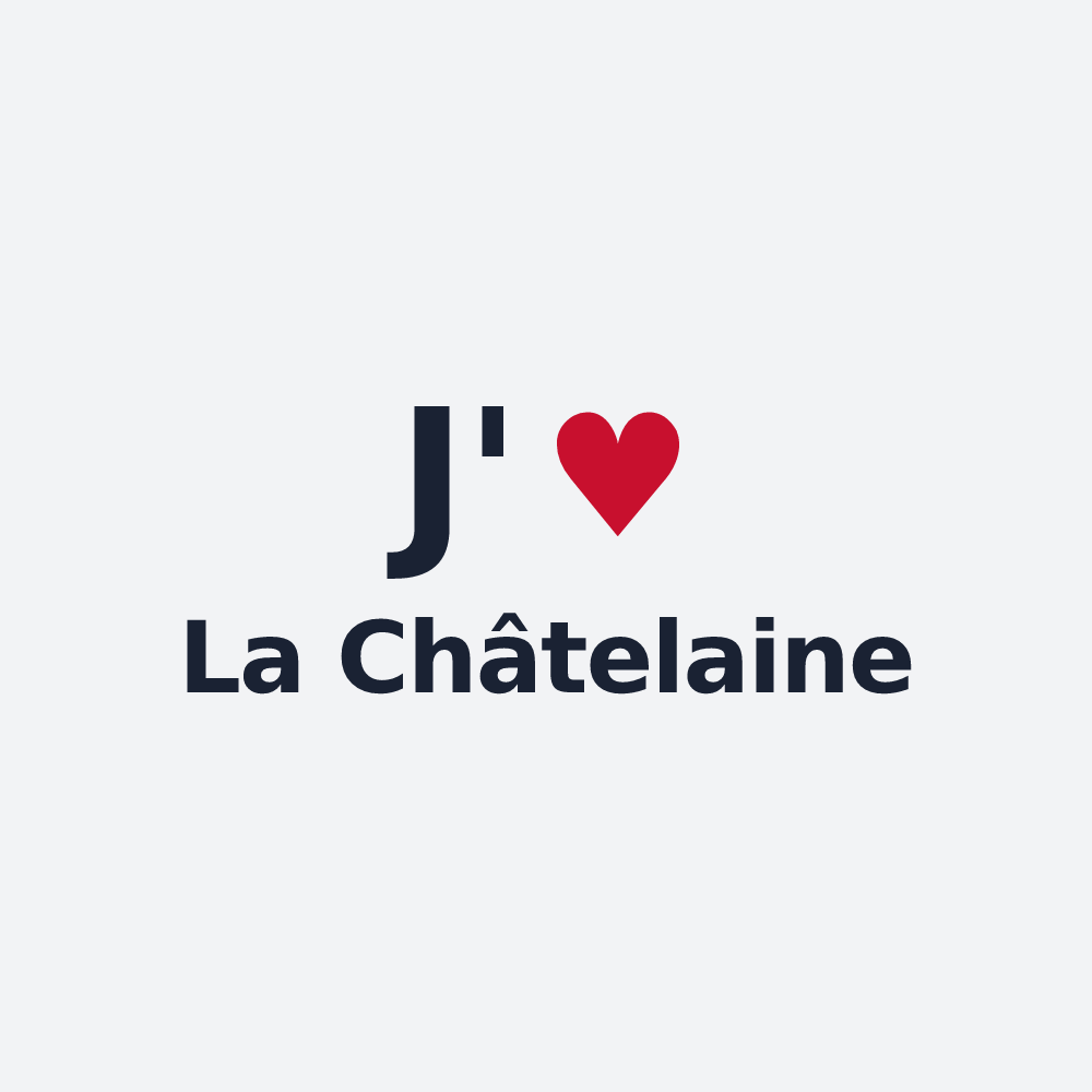 Poster personnalisé La Châtelaine — design J'aime La Châtelaine