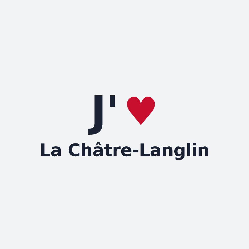 Poster personnalisé La Châtre-Langlin — design « J'aime La Châtre-Langlin » imprimé sur le poster