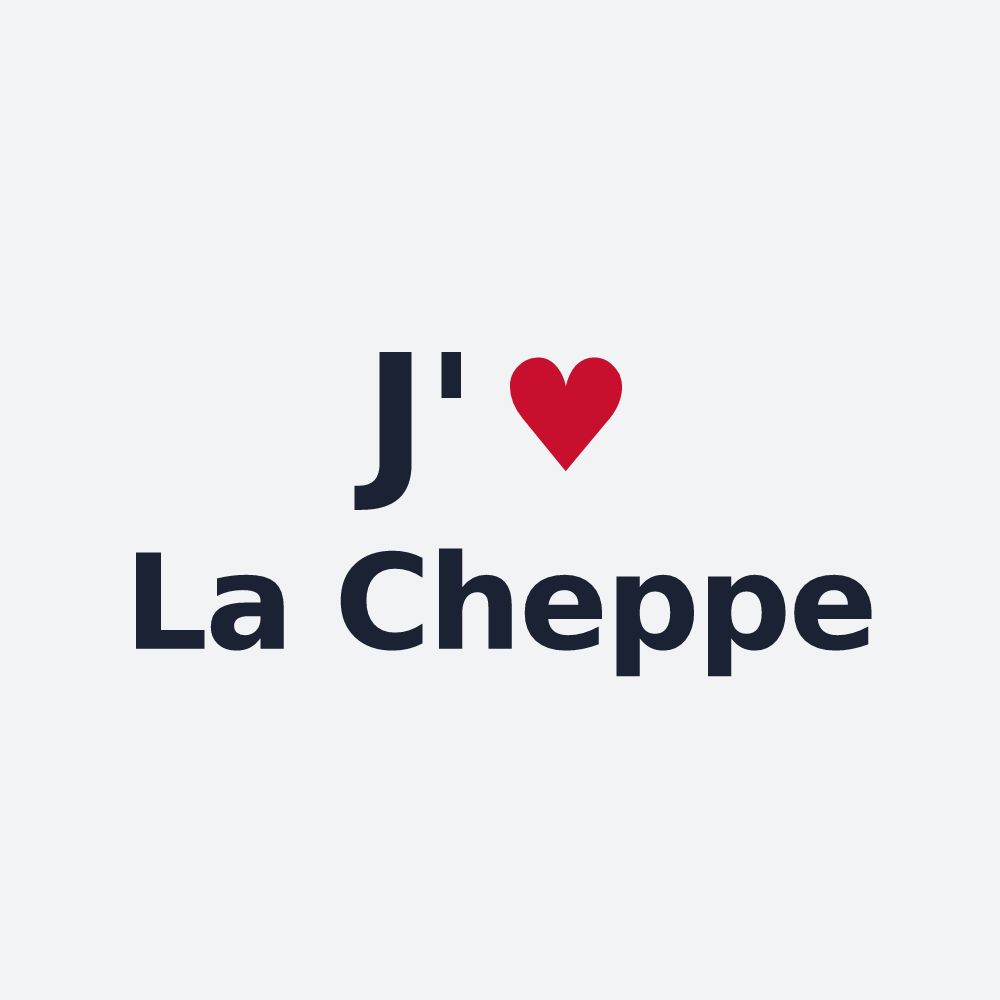 Poster personnalisé La Cheppe — design « J'aime La Cheppe » imprimé sur le poster