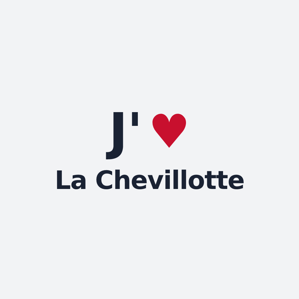 Poster personnalisé La Chevillotte — design « J'aime La Chevillotte » imprimé sur le poster