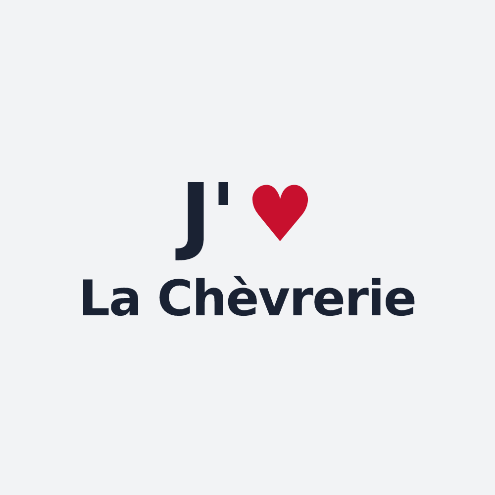 Poster personnalisé La Chèvrerie — design « J'aime La Chèvrerie » imprimé sur le poster