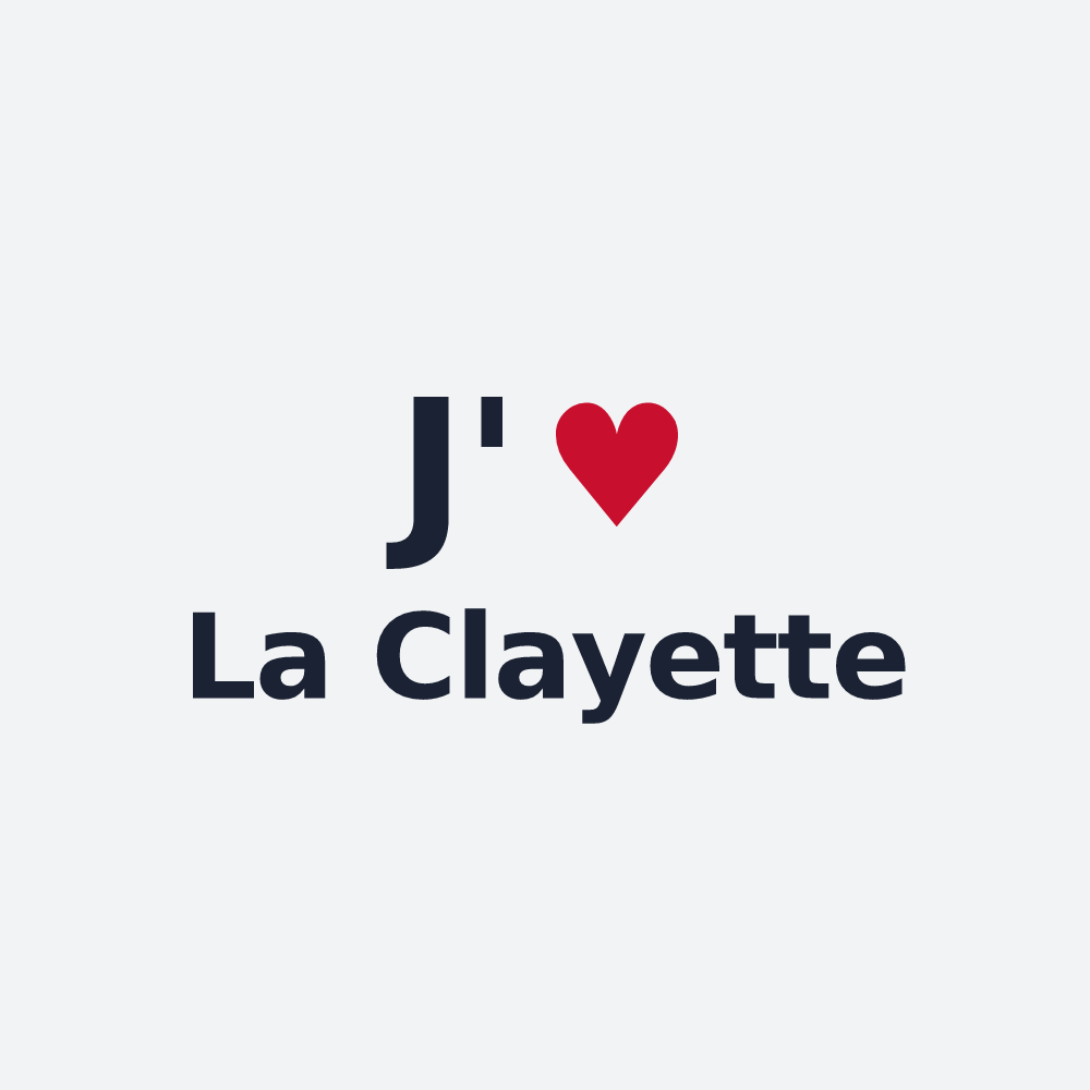 Poster personnalisé La Clayette — design « J'aime La Clayette » imprimé sur le poster