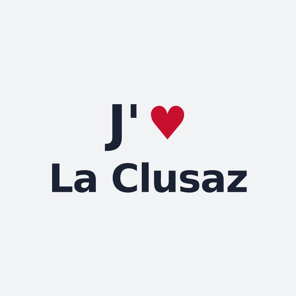 Poster personnalisé La Clusaz — design J'aime La Clusaz