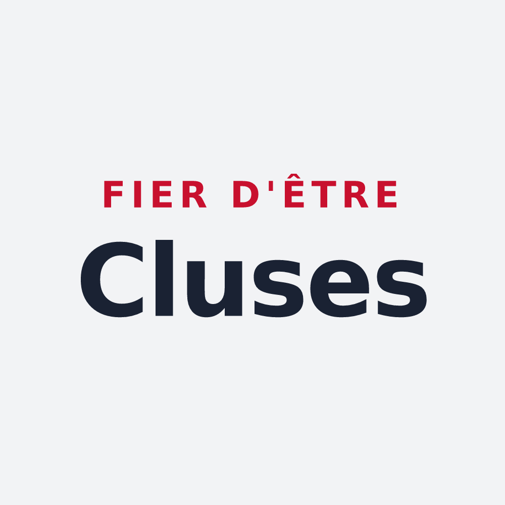 Poster « Fier d'être Cluses » — design pour La Clusaz