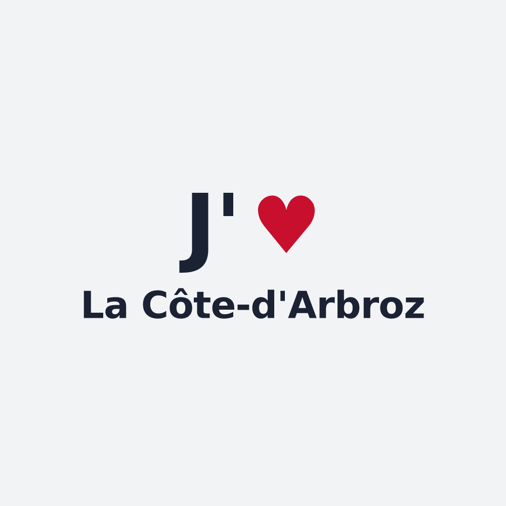 Poster personnalisé La Côte-d'Arbroz — design « J'aime La Côte-d'Arbroz » imprimé sur le poster