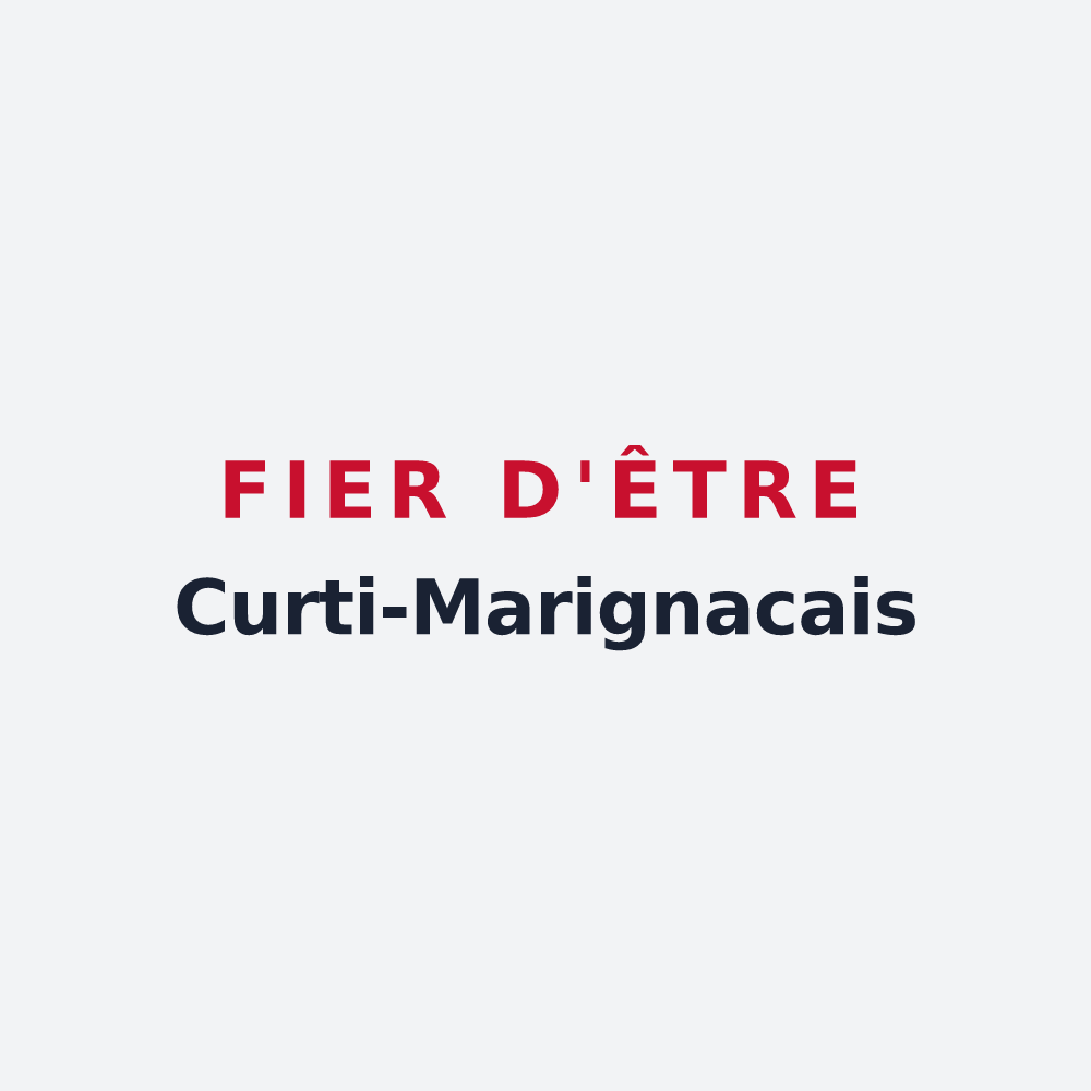 Poster « Fier d'être Curti-Marignacais » — design pour La Cour-Marigny