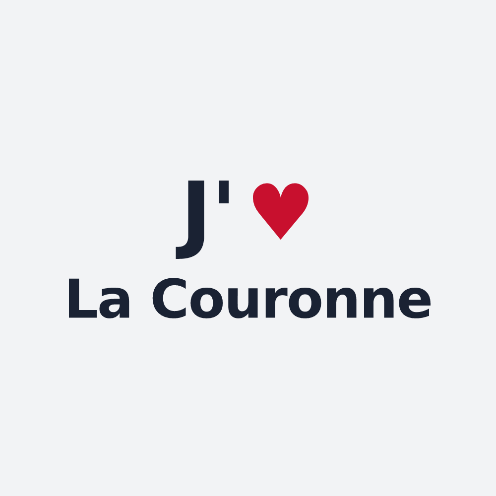Poster personnalisé La Couronne — design J'aime La Couronne