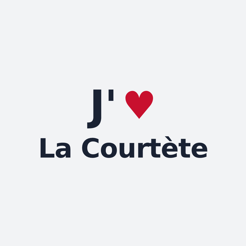 Poster personnalisé La Courtète — design J'aime La Courtète