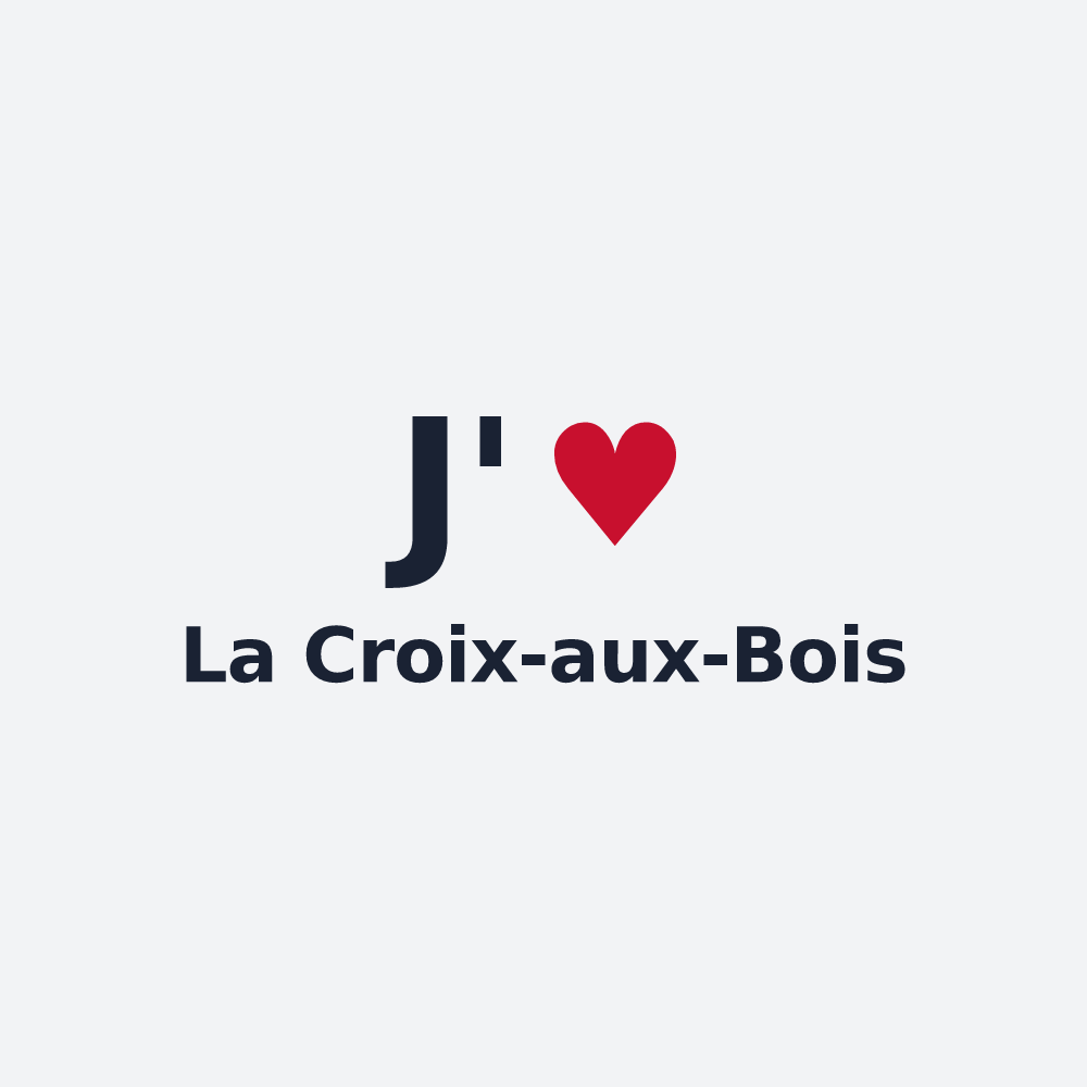 Poster personnalisé La Croix-aux-Bois — design J'aime La Croix-aux-Bois