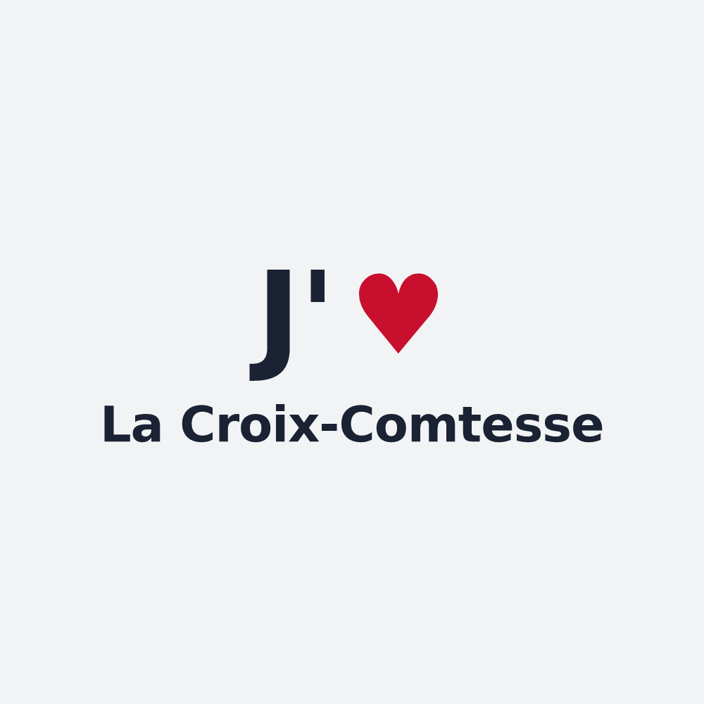 Poster personnalisé La Croix-Comtesse — design J'aime La Croix-Comtesse