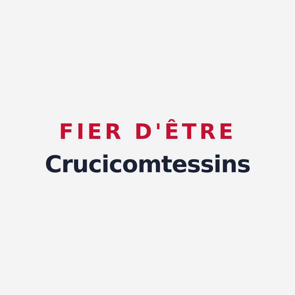 Poster « Fier d'être Crucicomtessins » — design pour La Croix-Comtesse