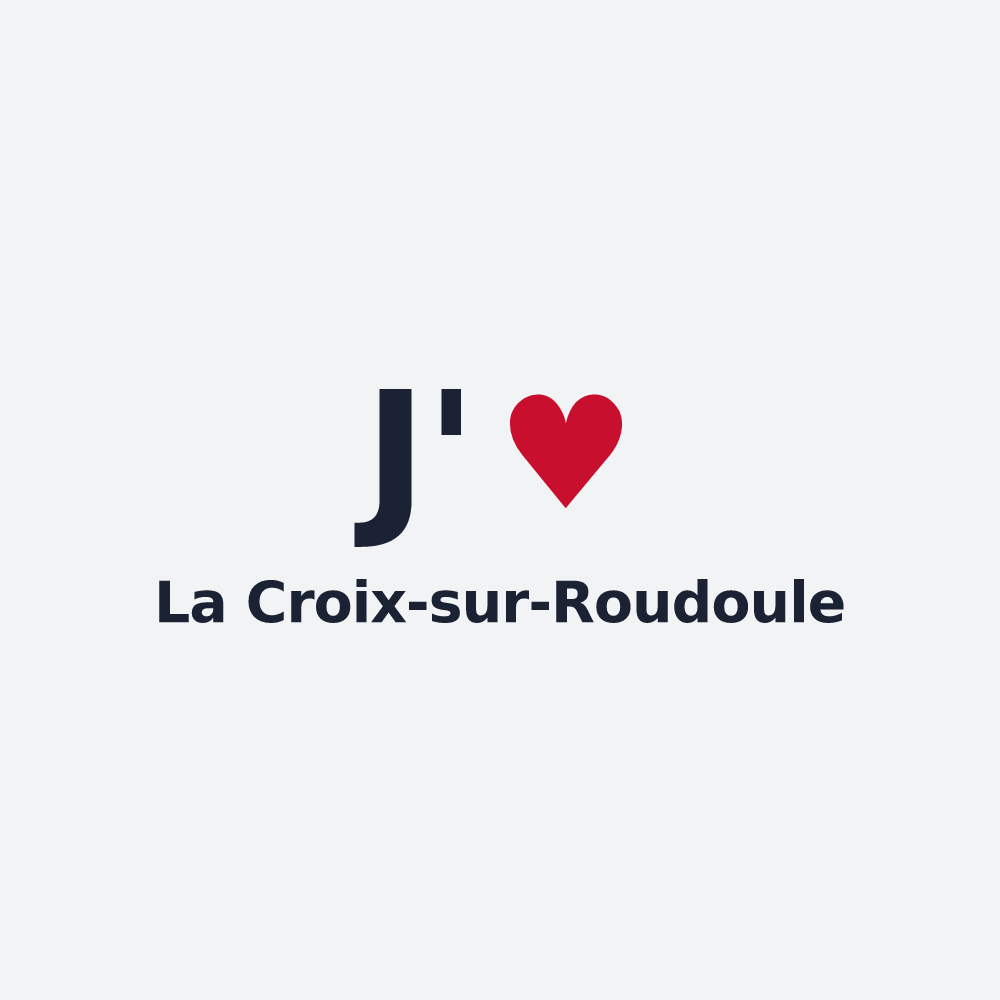 Poster personnalisé La Croix-sur-Roudoule — design J'aime La Croix-sur-Roudoule