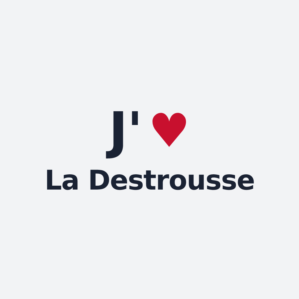 Poster personnalisé La Destrousse — design J'aime La Destrousse