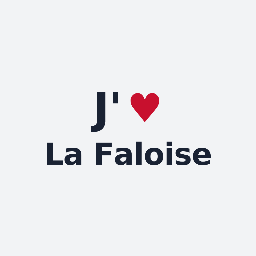 Poster personnalisé La Faloise — design « J'aime La Faloise » imprimé sur le poster
