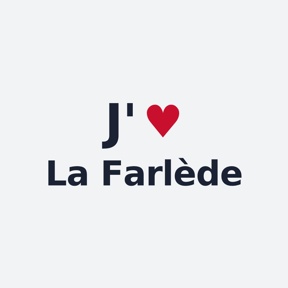 Poster personnalisé La Farlède — design « J'aime La Farlède » imprimé sur le poster