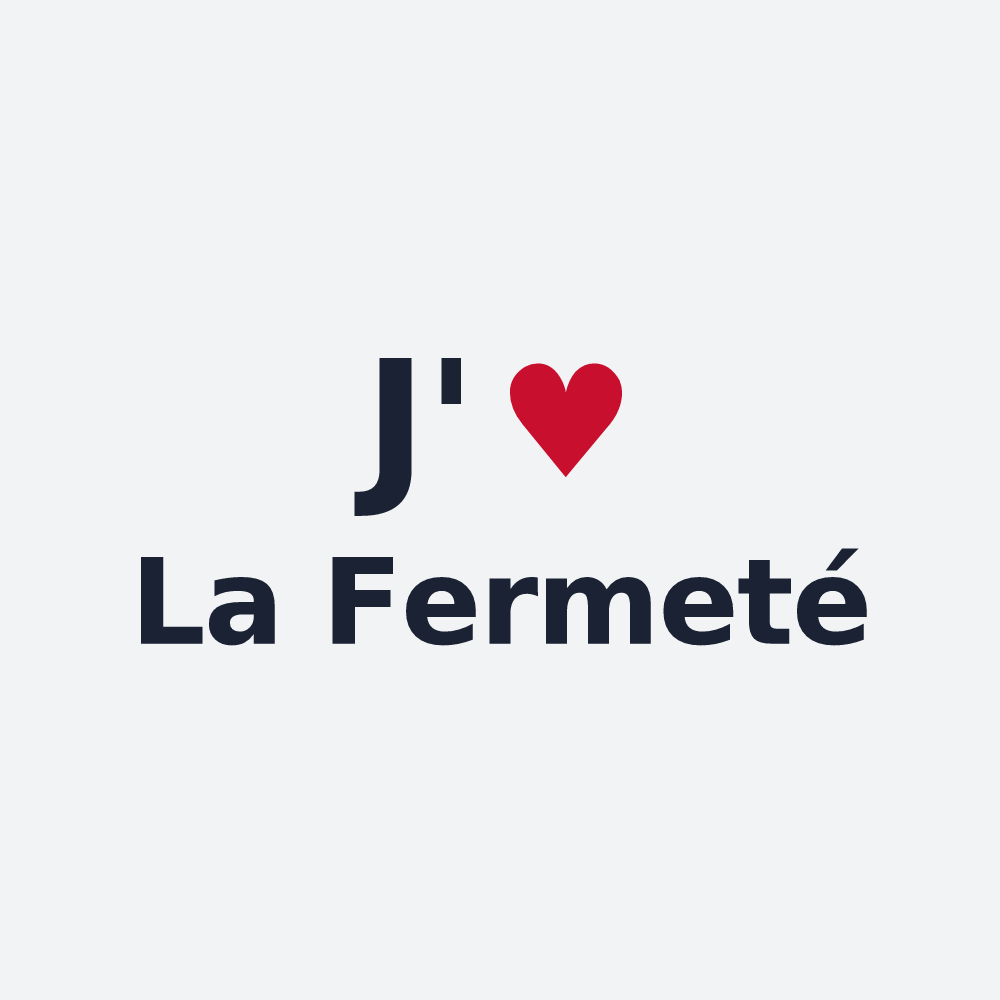 Poster personnalisé La Fermeté — design « J'aime La Fermeté » imprimé sur le poster