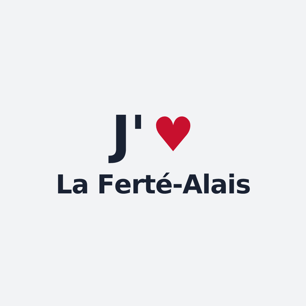 Poster personnalisé La Ferté-Alais — design J'aime La Ferté-Alais