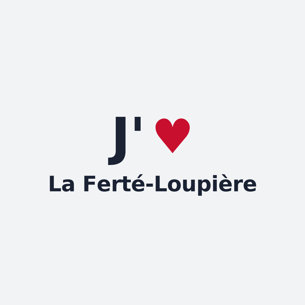 Poster personnalisé La Ferté-Loupière — design J'aime La Ferté-Loupière