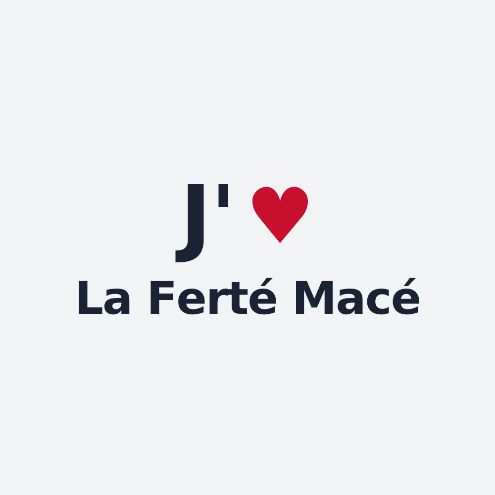 Poster personnalisé La Ferté Macé — design J'aime La Ferté Macé