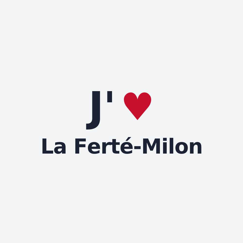 Poster personnalisé La Ferté-Milon — design J'aime La Ferté-Milon