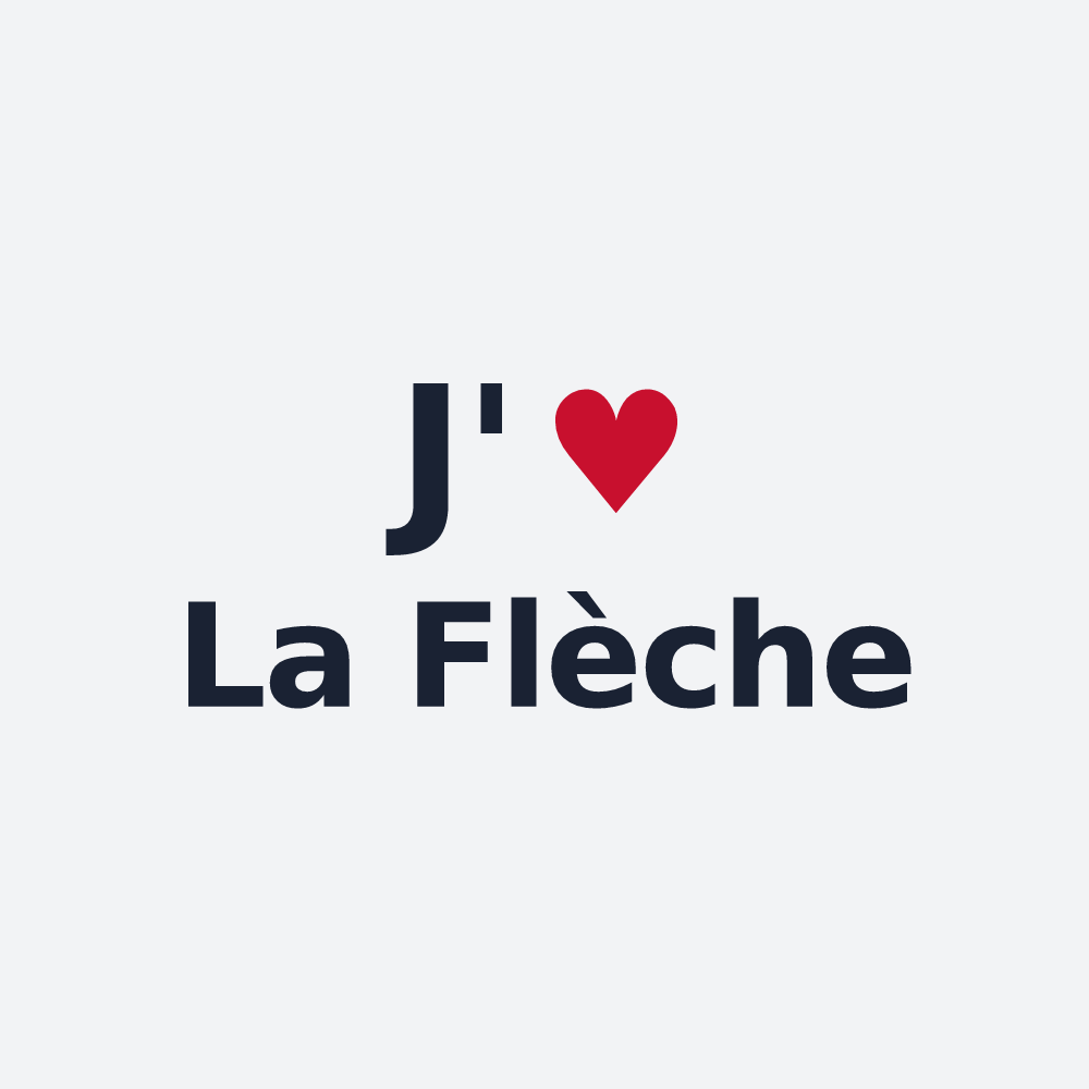 Poster personnalisé La Flèche — design J'aime La Flèche