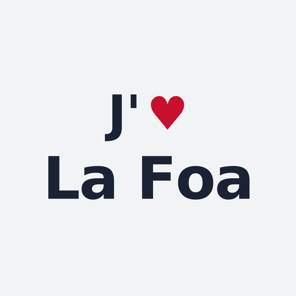 Poster personnalisé La Foa — design J'aime La Foa