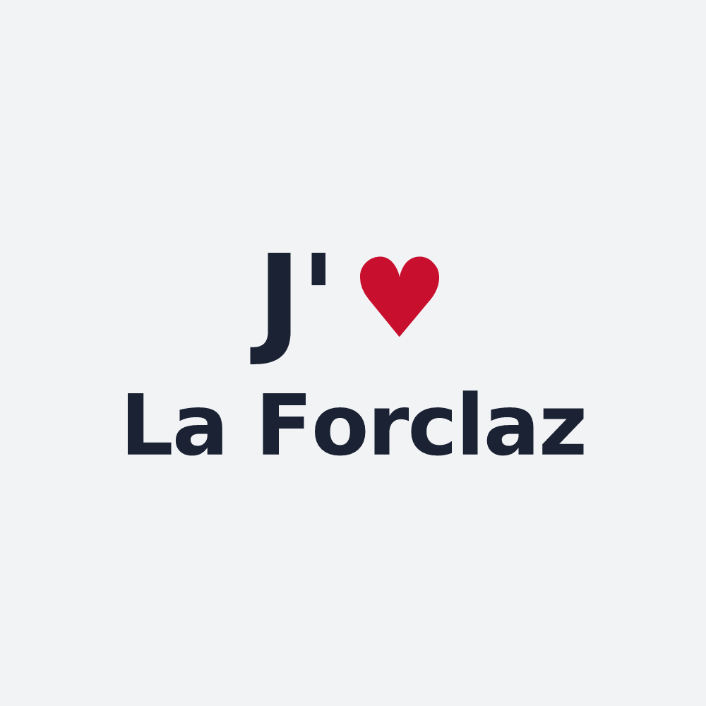 Poster personnalisé La Forclaz — design « J'aime La Forclaz » imprimé sur le poster