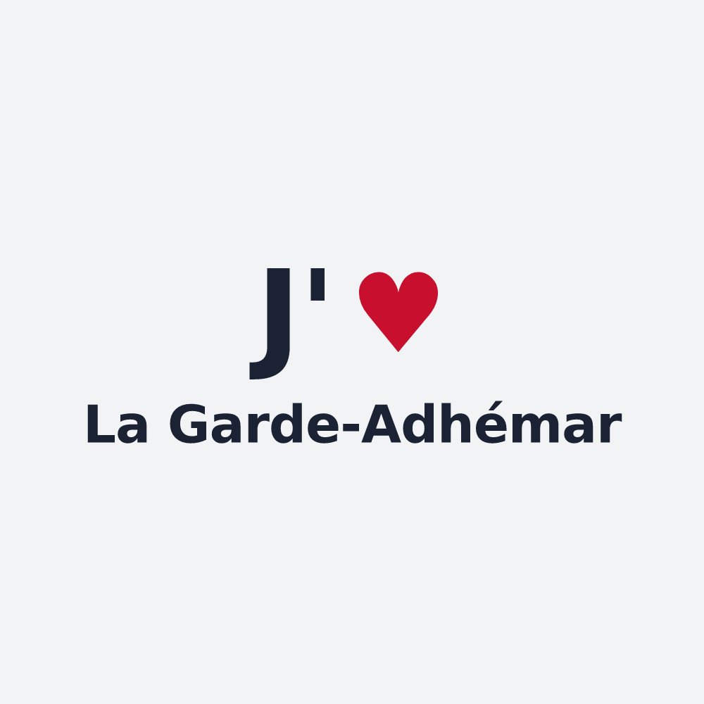 Poster personnalisé La Garde-Adhémar — design J'aime La Garde-Adhémar