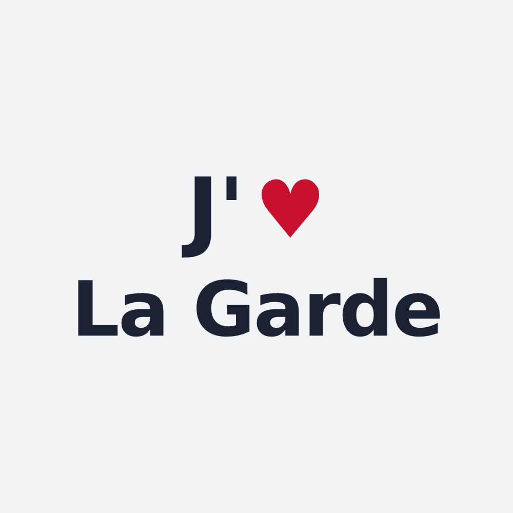 Poster personnalisé La Garde — design « J'aime La Garde » imprimé sur le poster