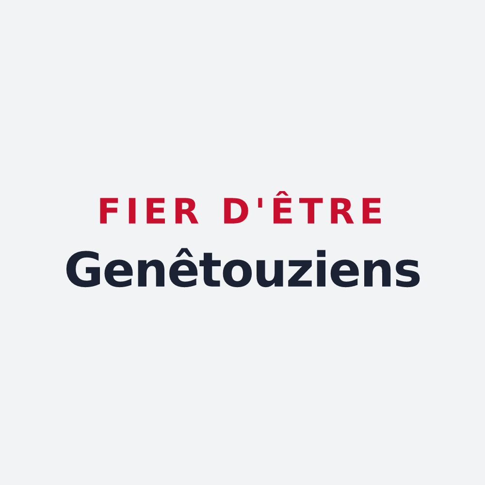 Poster « Fier d'être Genêtouziens » — design pour La Genétouze