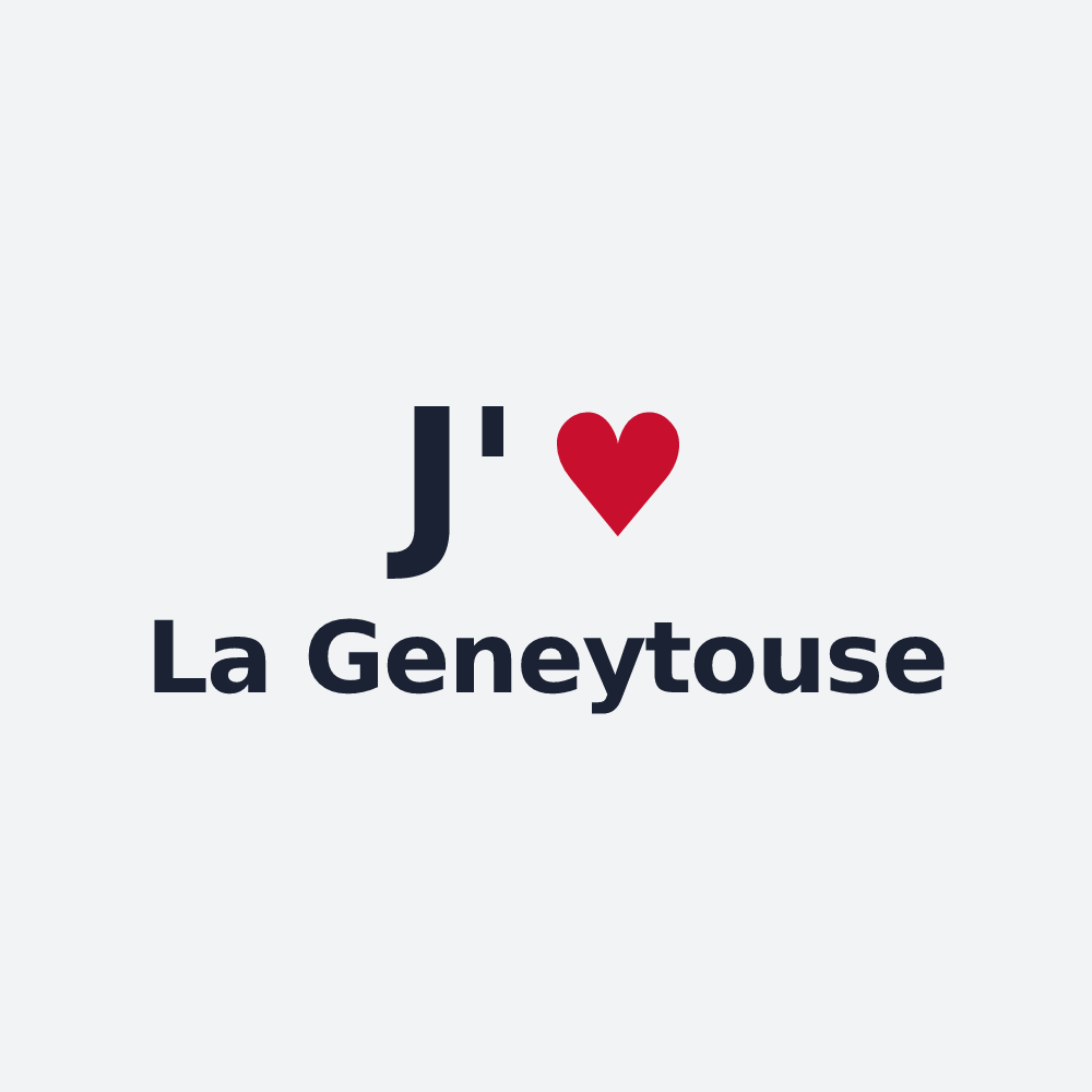Poster personnalisé La Geneytouse — design J'aime La Geneytouse