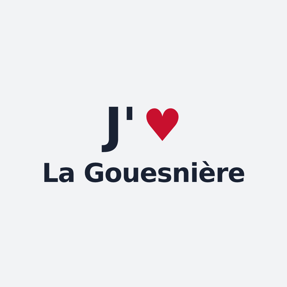 Poster personnalisé La Gouesnière — design « J'aime La Gouesnière » imprimé sur le poster