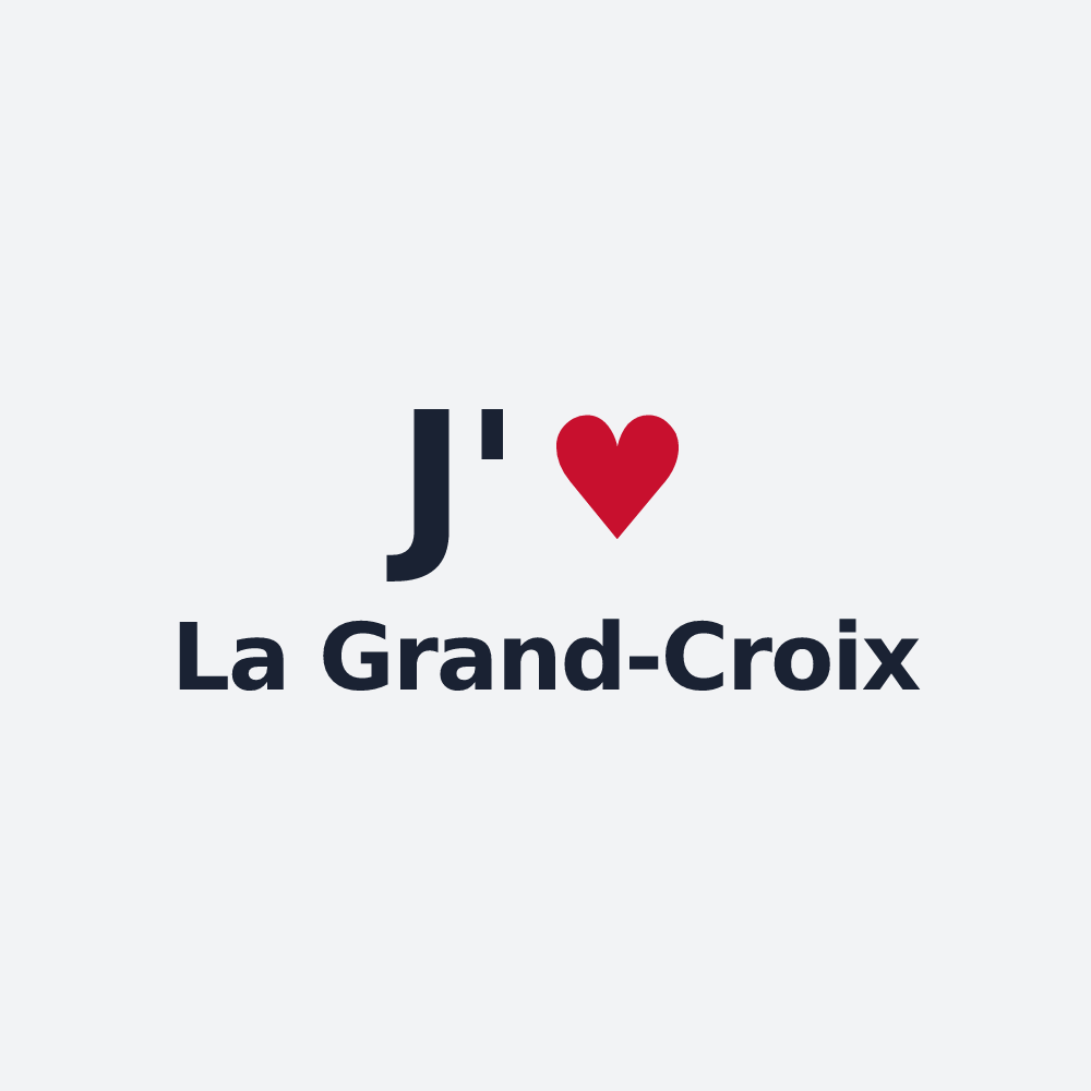 Poster personnalisé La Grand-Croix — design J'aime La Grand-Croix
