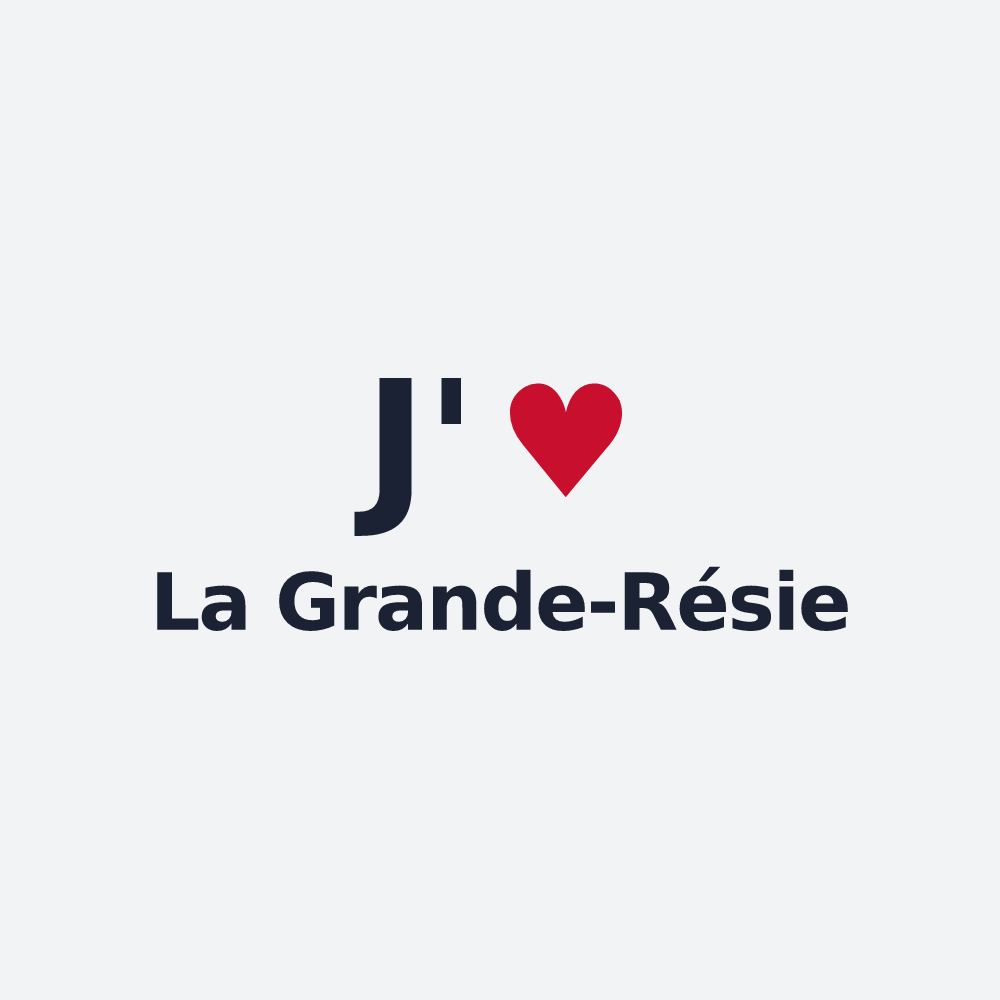 Poster personnalisé La Grande-Résie — design J'aime La Grande-Résie