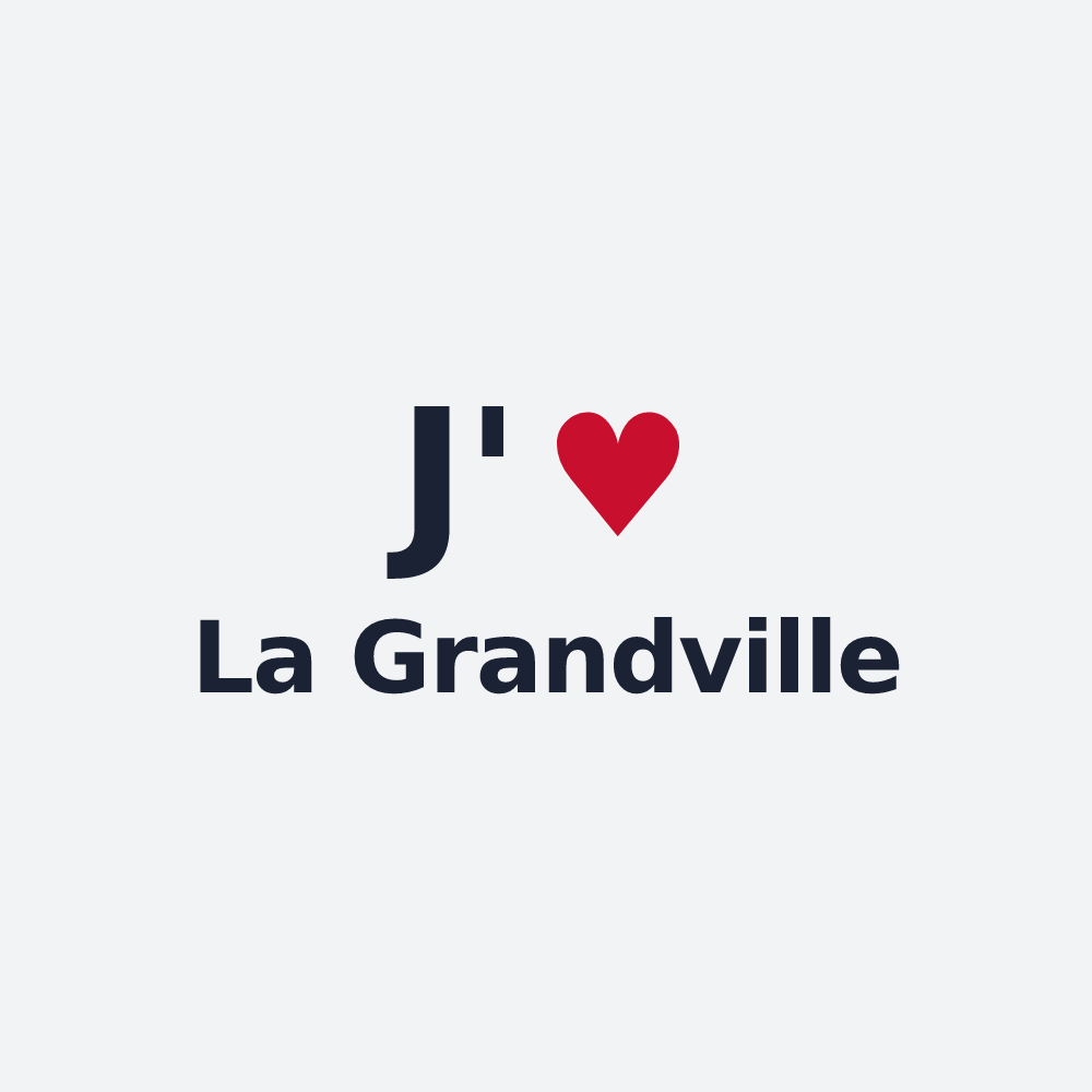 Poster personnalisé La Grandville — design « J'aime La Grandville » imprimé sur le poster