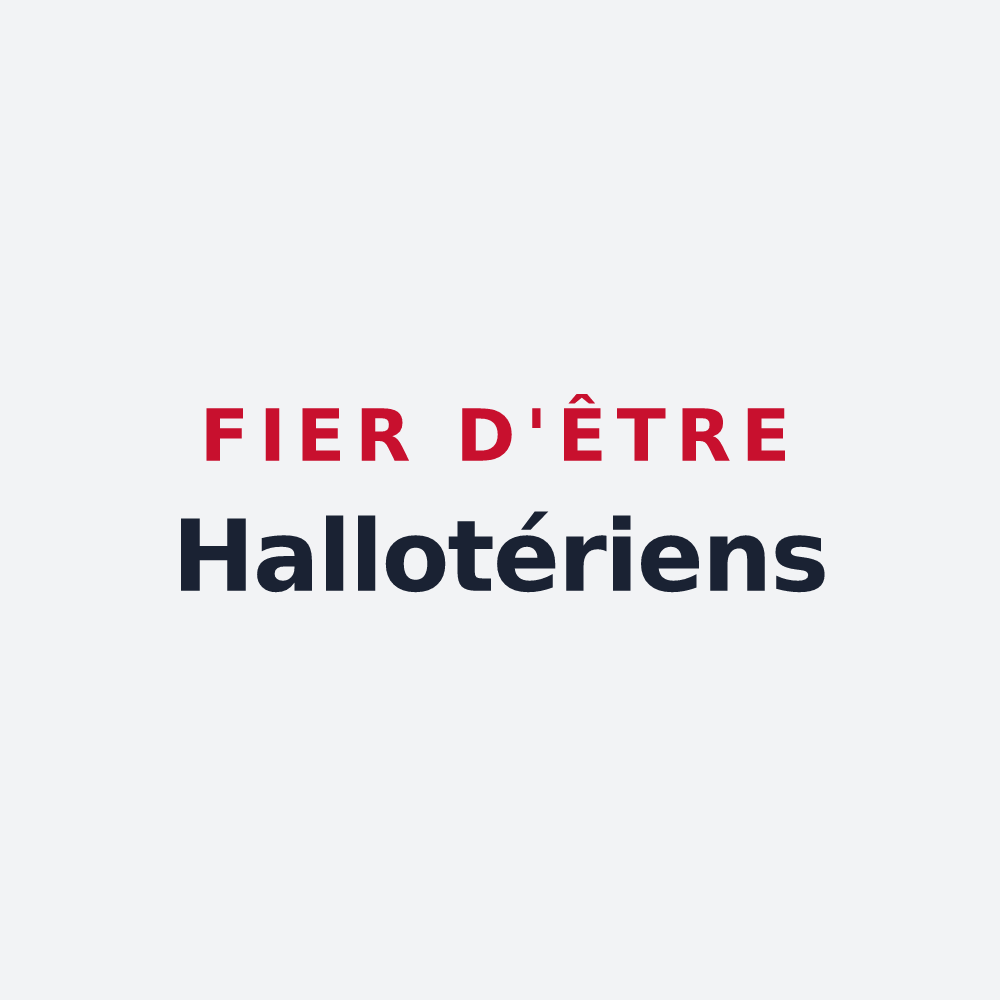 Poster « Fier d'être Hallotériens » — design pour La Hallotière