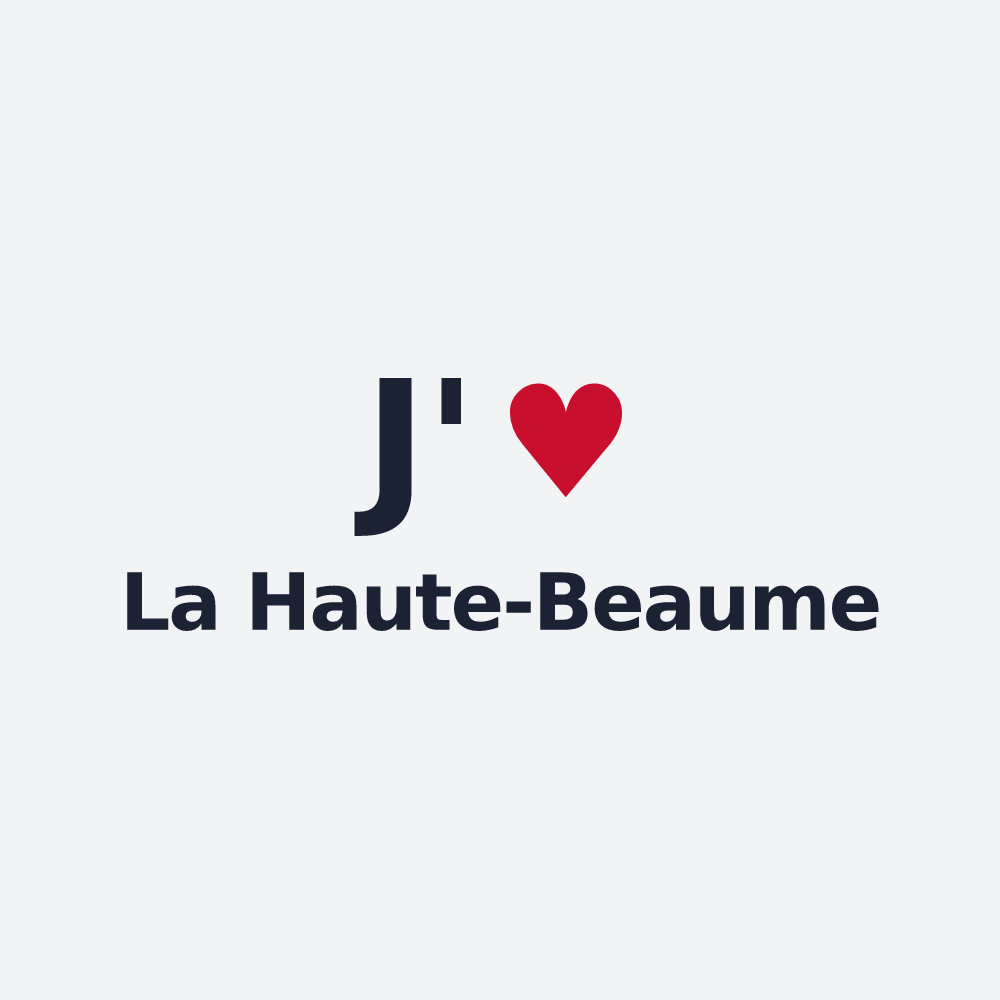 Poster personnalisé La Haute-Beaume — design J'aime La Haute-Beaume