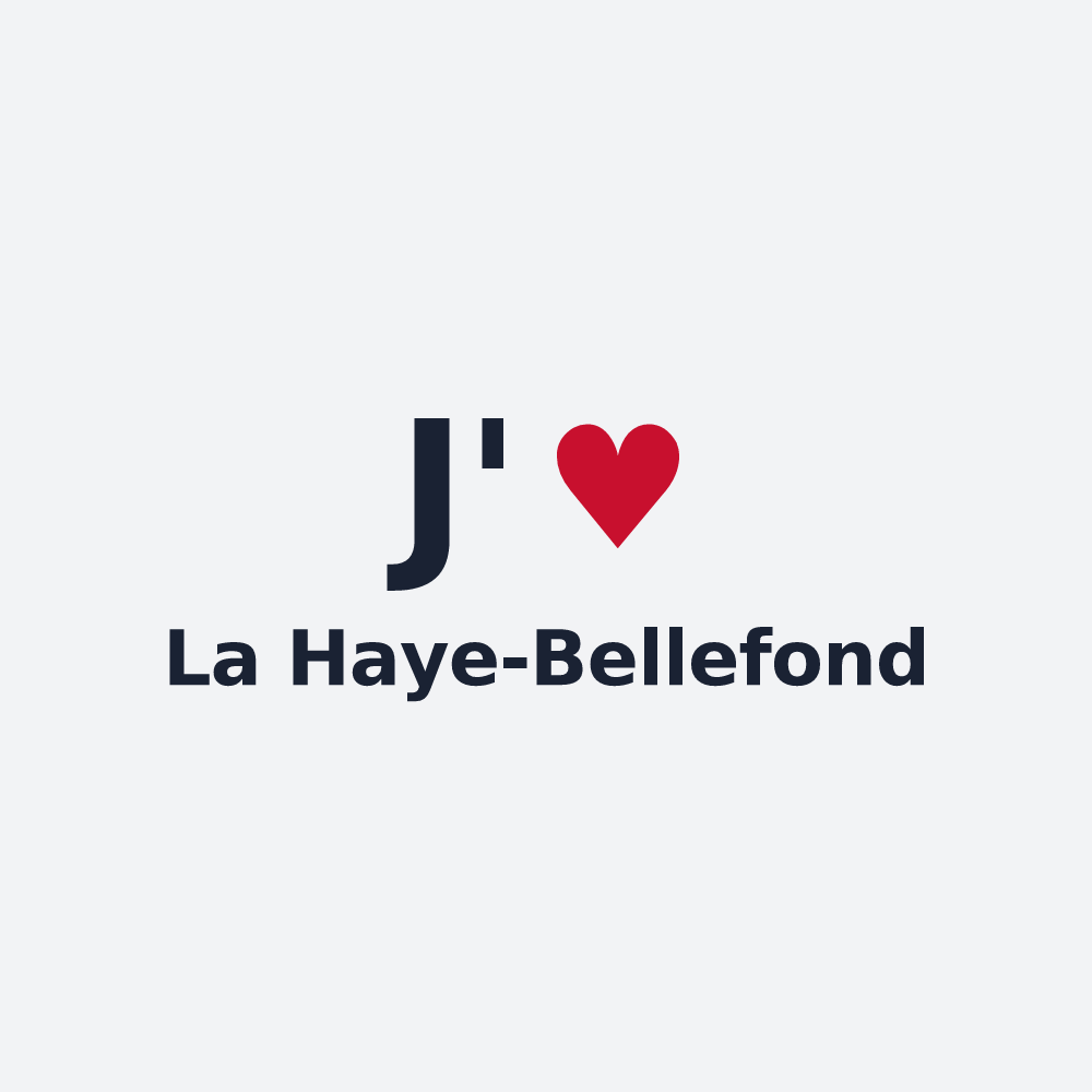 Poster personnalisé La Haye-Bellefond — design J'aime La Haye-Bellefond