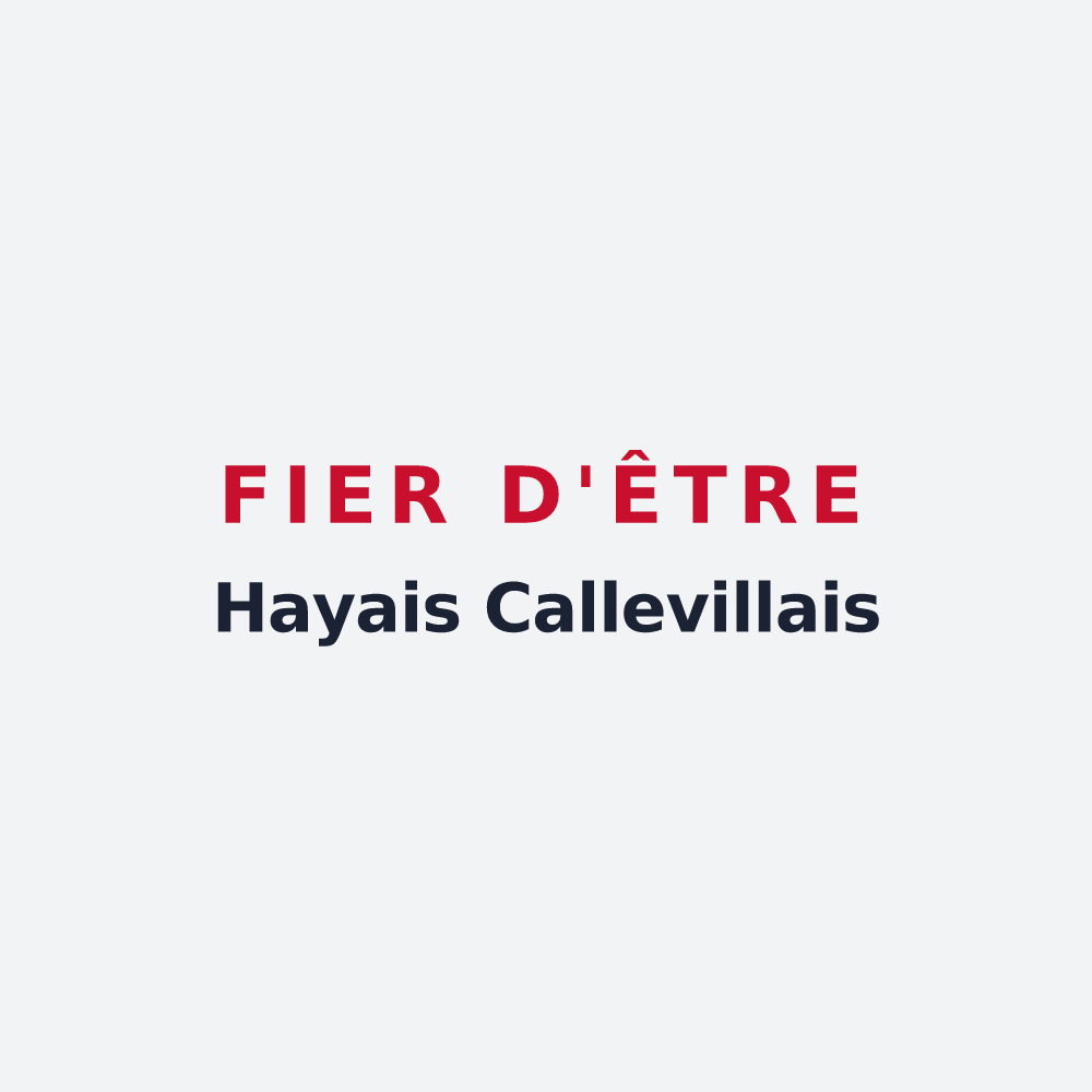 Poster « Fier d'être Hayais Callevillais » — design pour La Haye-de-Calleville