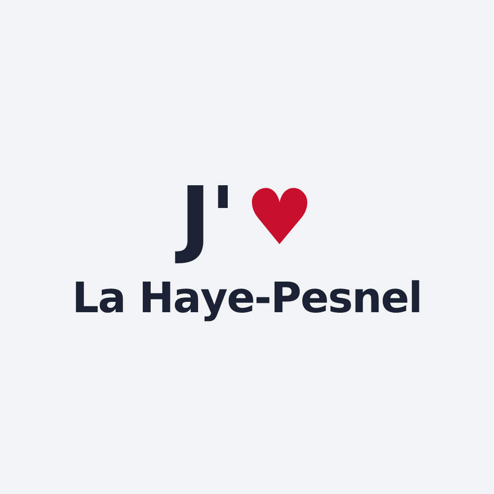 Poster personnalisé La Haye-Pesnel — design J'aime La Haye-Pesnel