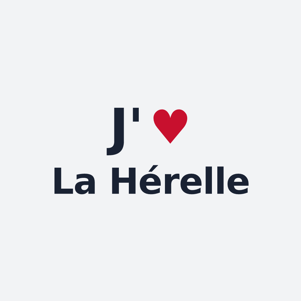 Poster personnalisé La Hérelle — design « J'aime La Hérelle » imprimé sur le poster