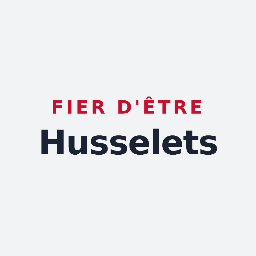 Poster « Fier d'être Husselets » — design pour La Houssière