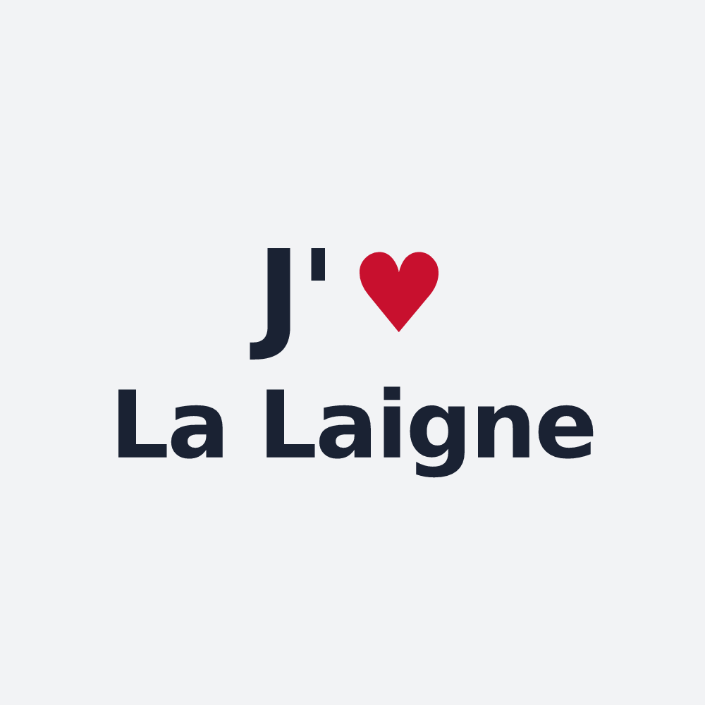 Poster personnalisé La Laigne — design J'aime La Laigne
