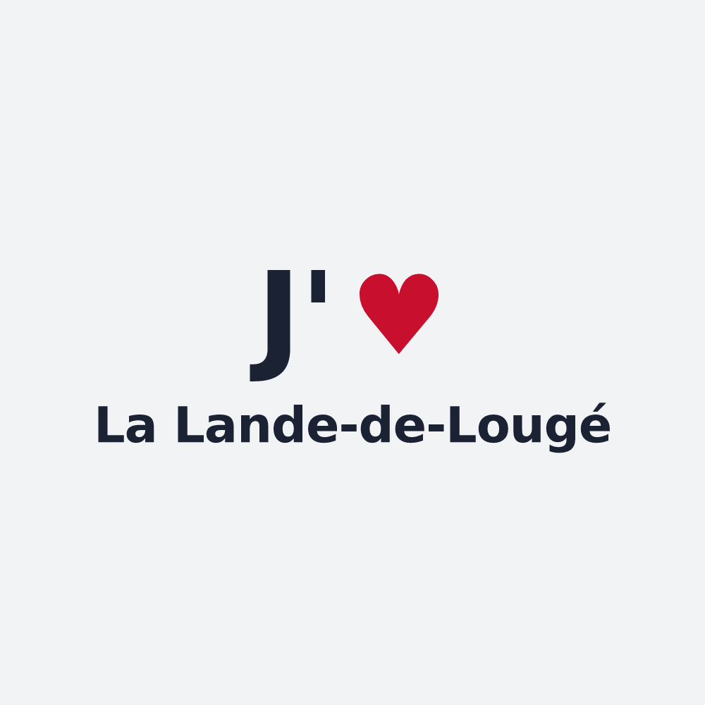 Poster personnalisé La Lande-de-Lougé — design J'aime La Lande-de-Lougé