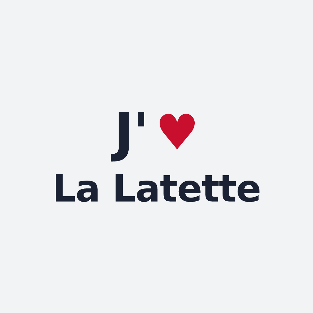 Poster personnalisé La Latette — design J'aime La Latette