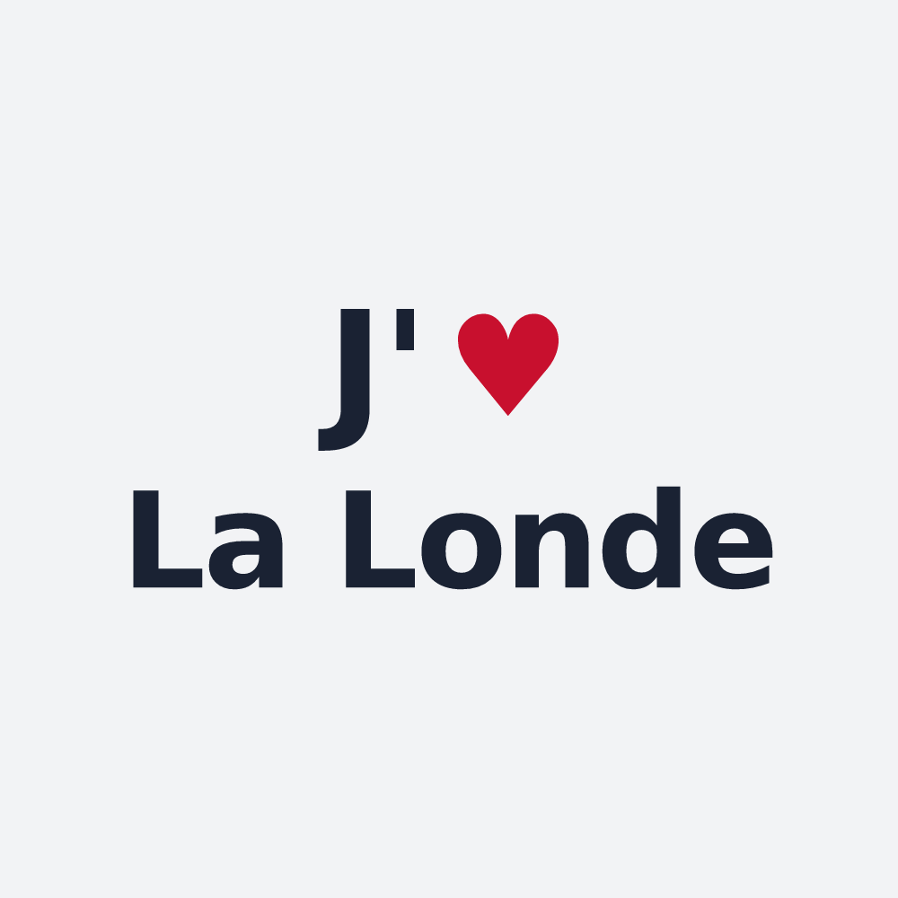Poster personnalisé La Londe — design « J'aime La Londe » imprimé sur le poster