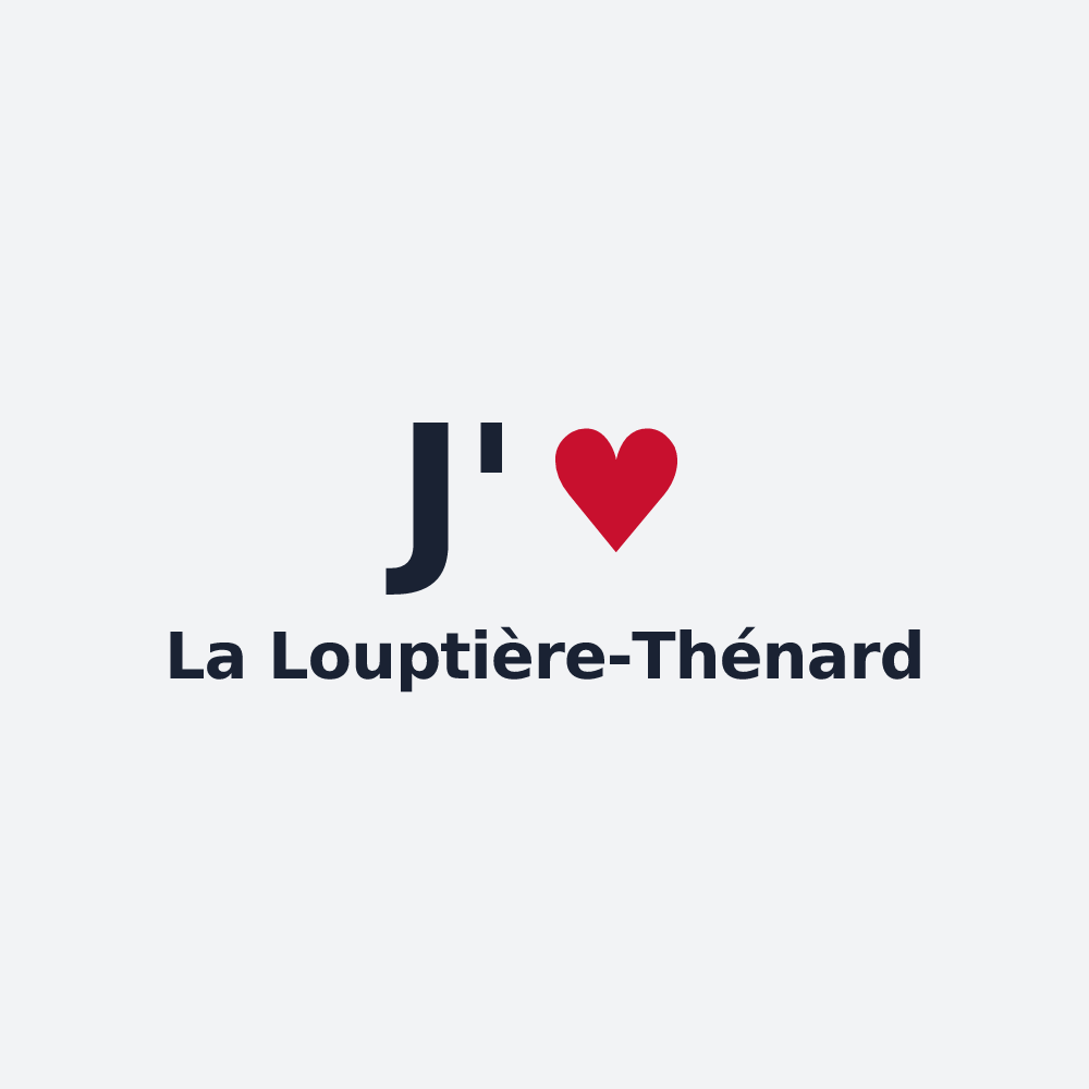 Poster personnalisé La Louptière-Thénard — design J'aime La Louptière-Thénard
